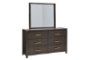 Picture of NATALIE 6-Drawer Dresser with Mirror (Weathered Grey)