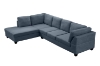 Picture of LIBERTY SECTIONAL FABRIC SOFA  (DARK GREY) - Right Hand Facing Chaise with Ottoman