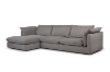 Picture of SERENA Feather-Filled Fabric Sectional Sofa (Dark Grey)