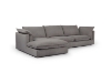 Picture of SERENA Feather-Filled Fabric Sectional Sofa (Dark Grey)