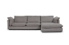 Picture of SERENA Feather-Filled Fabric Sectional Sofa (Dark Grey)