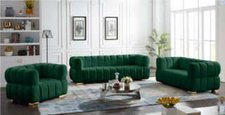 Picture of VEGAS CHESTERFIELD VELVET SOFA (GREEN) - 3+2+1 SOFA SET