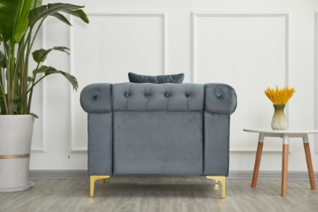 Picture of BONA 3+2 Tufted Velvet Sofa Range (Grey)