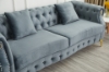 Picture of BONA Tufted Velvet Sofa Range (Grey)- Loveseat and Sofa Set