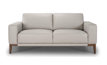 Picture of BAYWOOD 100% Genuine Leather Sofa Range (Light Grey) - 2 Seater (Loveseat)