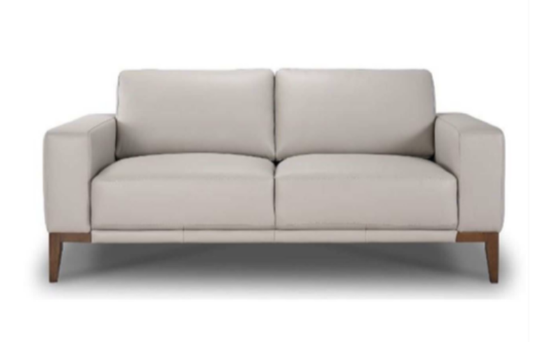 Picture of BAYWOOD 100% Genuine Leather Sofa Range (Light Grey) - 2 Seater (Loveseat)