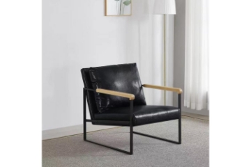 Picture of PEMBROOK Faux Leather Arm Chair (Black)