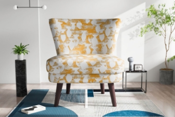 Picture of CANOLA Fabric Lounge Chair (Yellow)
