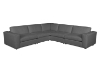 Picture of HOKIO Feather Filled Modular Corner Sofa (Gray) - with Ottoman