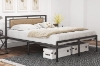 Picture of MECOR Metal Bed Frame in Double/Queen Size (Brown)