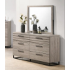 Picture of WESTDEN 6-Drawer Dresser with Mirror (Grey)