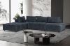 Picture of KONYA Velvet Fabric Sectional Sofa (Grey)