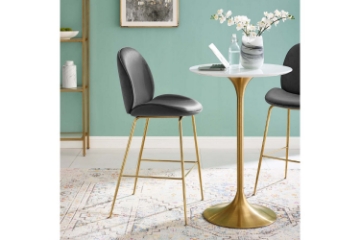 Picture of MILAN Velvet Barstool (Grey)