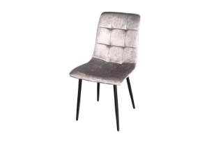 Picture of BENTLEY Velvet Dining Chair (Grey) - Single
