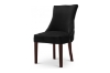 Picture of FRANKLIN Velvet Dining Chair with Solid Rubber Wood Legs (Black) - Single