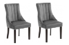 Picture of FRANKLIN Velvet Dining Chair with Solid Rubber Wood Legs (Dark Grey) - Single
