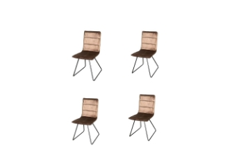 Picture of ZENITH High Back Dining Chair (Brown) - 4 Chairs in 1 carton
