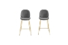 Picture of MILAN Velvet Barstool (Grey)