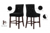 Picture of FRANKLIN Velvet Counter Chair Solid Rubber Wood Legs (Black)