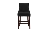 Picture of FRANKLIN Velvet Counter Chair Solid Rubber Wood Legs (Black) - Single