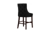 Picture of FRANKLIN Velvet Counter Chair Solid Rubber Wood Legs (Black) - Single