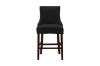 Picture of FRANKLIN Velvet Counter Chair Solid Rubber Wood Legs (Black) - 2 Chairs in 1 Carton