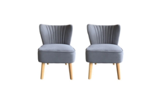 Picture of EVELYN Accent Chair (Dark Grey) - 2 Chairs in 1 Carton