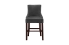 Picture of FRANKLIN Velvet Counter Chair Solid Rubber Wood Legs (Dark Grey)