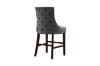 Picture of FRANKLIN Velvet Counter Chair Solid Rubber Wood Legs (Dark Grey)