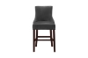 Picture of FRANKLIN Velvet Counter Chair Solid Rubber Wood Legs (Dark Grey) - Single
