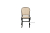 Picture of SYDNEE Solid Beech Rattan Back and Seat Dining Chair (Black) 