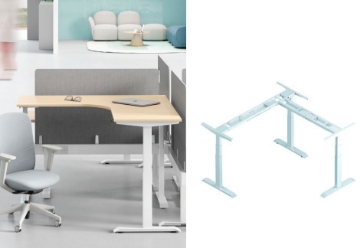 Picture of UP1 L SHAPE ADJUSTABLE DESK FRAME *WHITE H695-1185mm