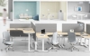 Picture of UP1 L SHAPE ADJUSTABLE DESK FRAME *White H605-1245mm 