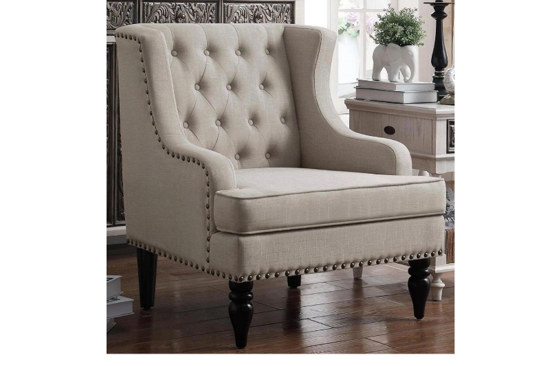 Picture of FARMHOUSE Fabric Lounge Chair (Beige)
