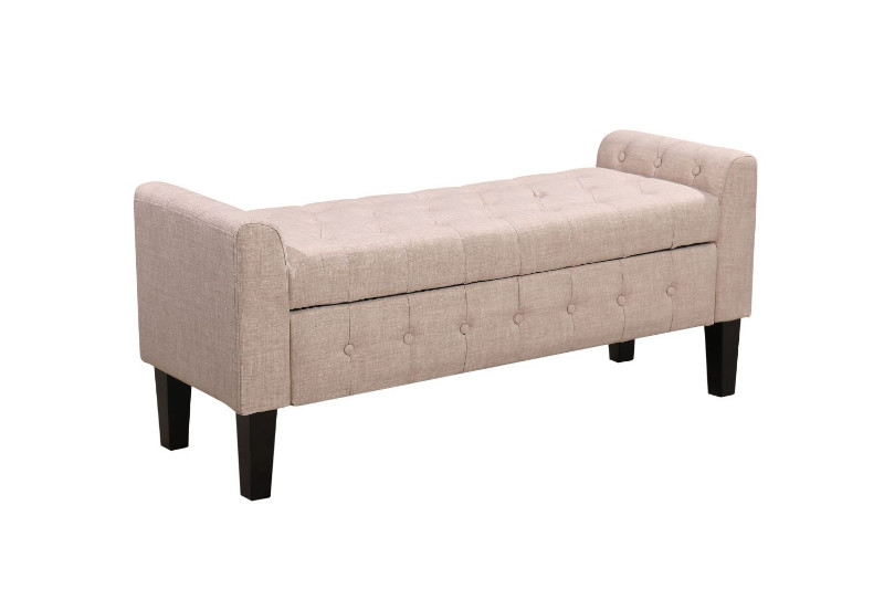 Picture of MIMOSA 50" Fabric Tufted Bench with Storage (Beige)