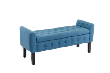 Picture of MIMOSA 50" Fabric Tufted Bench with Storage (Blue) 