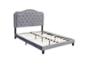 Picture of HELEN Velvet Bed Frame (Grey) - Queen