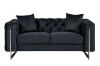 Picture of ASTRA Velvet Sofa Range (Black) - 2 Seater	 (Loveseat)