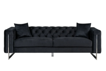 Picture of ASTRA Velvet Sofa Range (Black) - 3 Seater	 (Sofa)