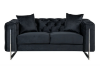 Picture of ASTRA Velvet Sofa Range (Black) - 3 Seater	 (Sofa)
