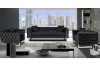 Picture of ASTRA Velvet Sofa Range (Black) - Armchair+Loveseat+Sofa Set
