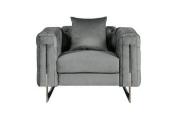 Picture of ASTRA Velvet Sofa Range (Grey) - 2 Seater (Loveseat)