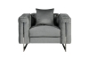 Picture of ASTRA Velvet Sofa Range (Grey) - Armchair+Loveseat+Sofa Set	