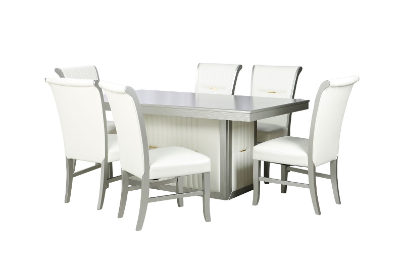 SEAPORT 7PC Dining Set Champagne iFurniture The largest furniture store in Edmonton now landed in Calgary. Carry Bedroom Furniture living room furniture Sofa Couch Lounge suite Dining Table and Chair...