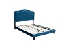 Picture of HELEN Velvet Bed Frame in Double/Queen/Eastern King Size (Blue)