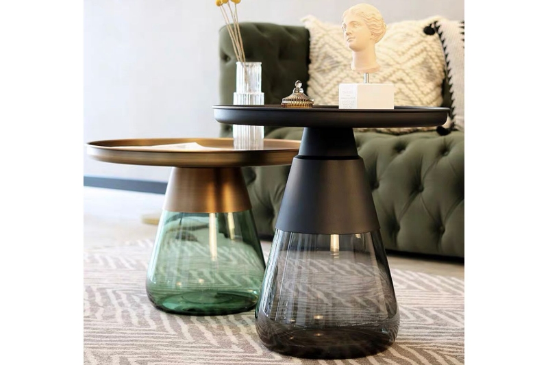 Picture of ESSBAG D70 Glass Base Coffee Table (Grey)