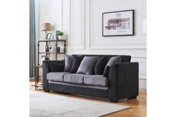 Picture of TURIN Steel Frame Sofa Range (Black &Gray) - Sofa + Ottoman