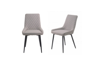 Picture of NOHO Fabric Dining Chair (Grey) - 2 Chairs in 1 Carton