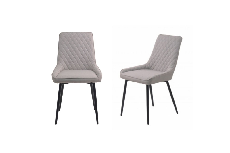 Picture of NOHO Fabric Dining Chair (Grey) - 2 Chairs in 1 Carton