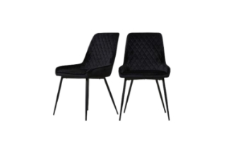 Picture of NOHO Fabric Dining Chair (Black) - 2 Chairs in 1 Carton